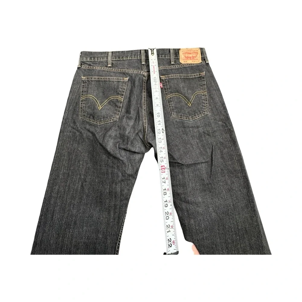 Levi's Jeans Mens 38x30 Gray 514 Slim Straight Denim Pants Classic Casual Cotton